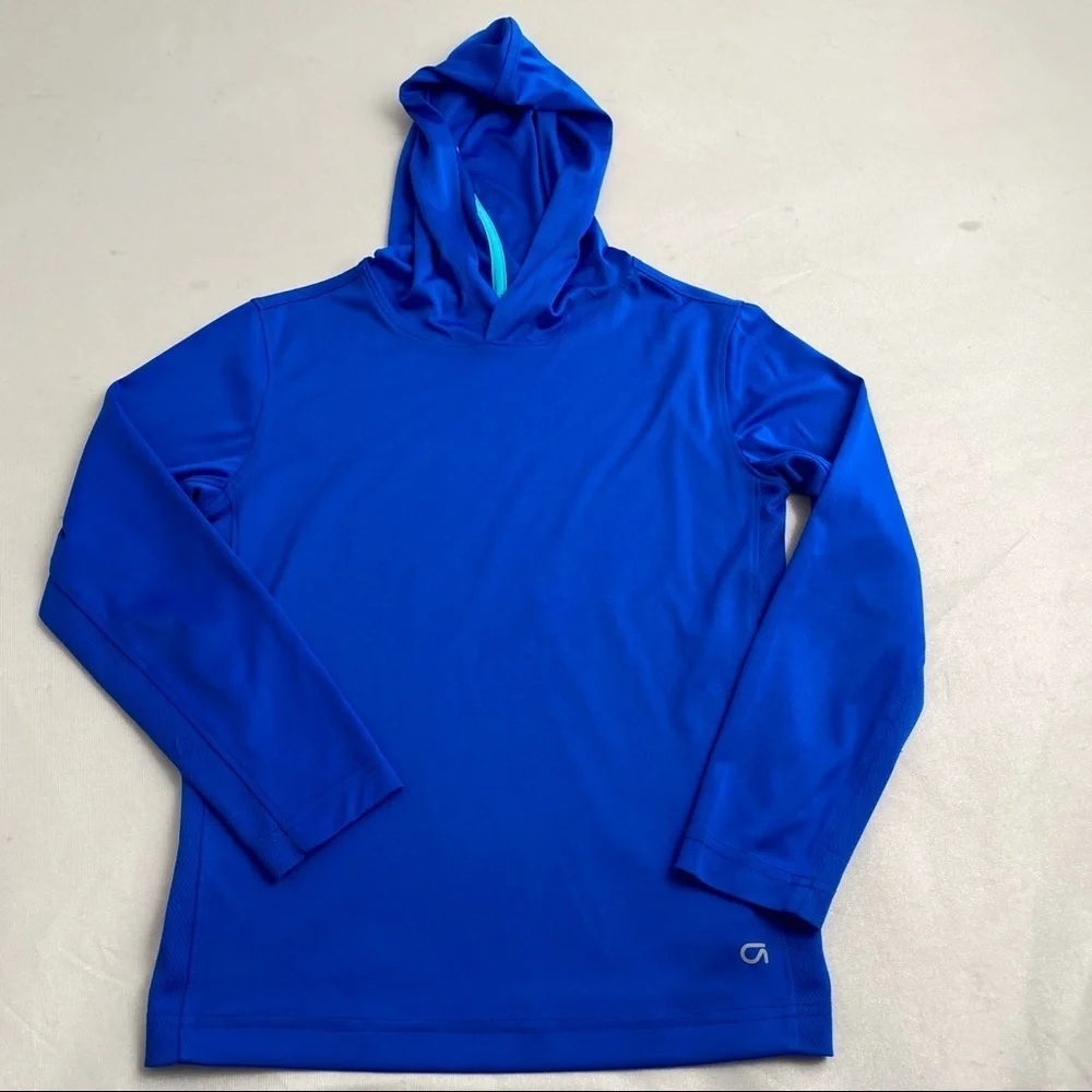 GAP GapFit blue hooded performance long sleeve top